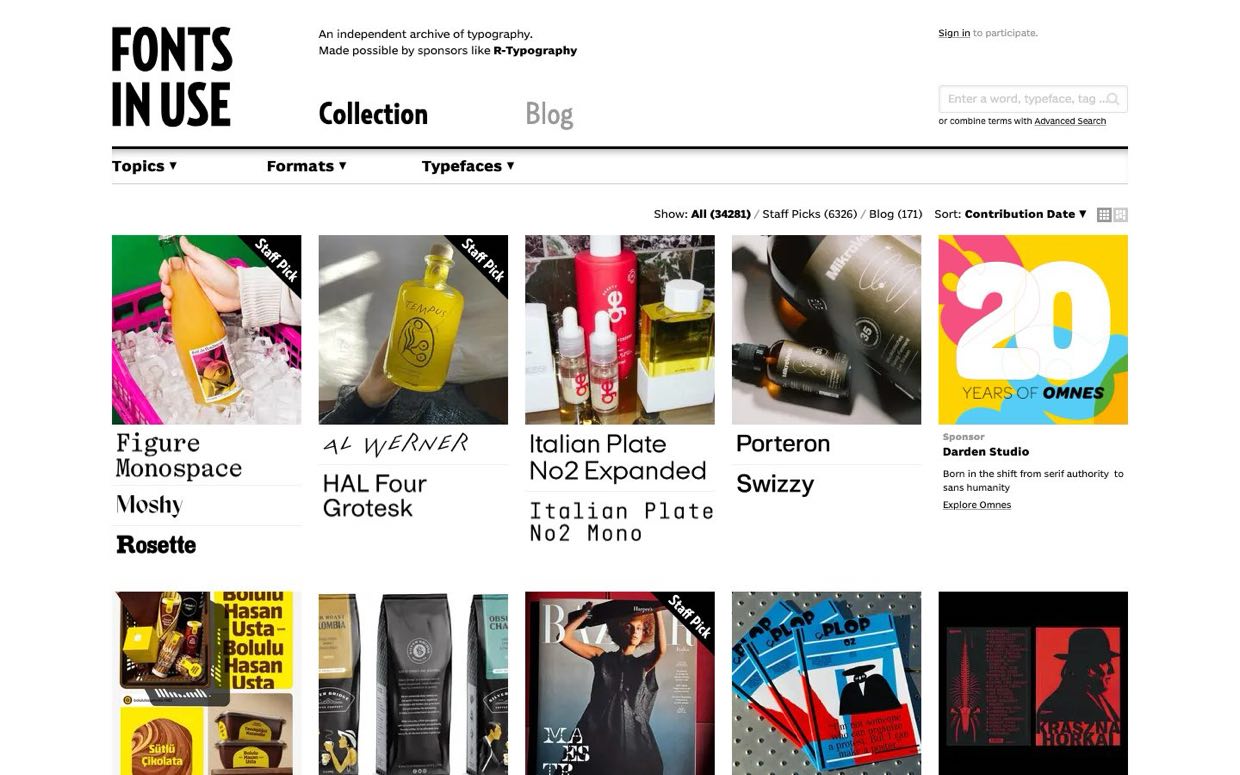 Fonts In Use