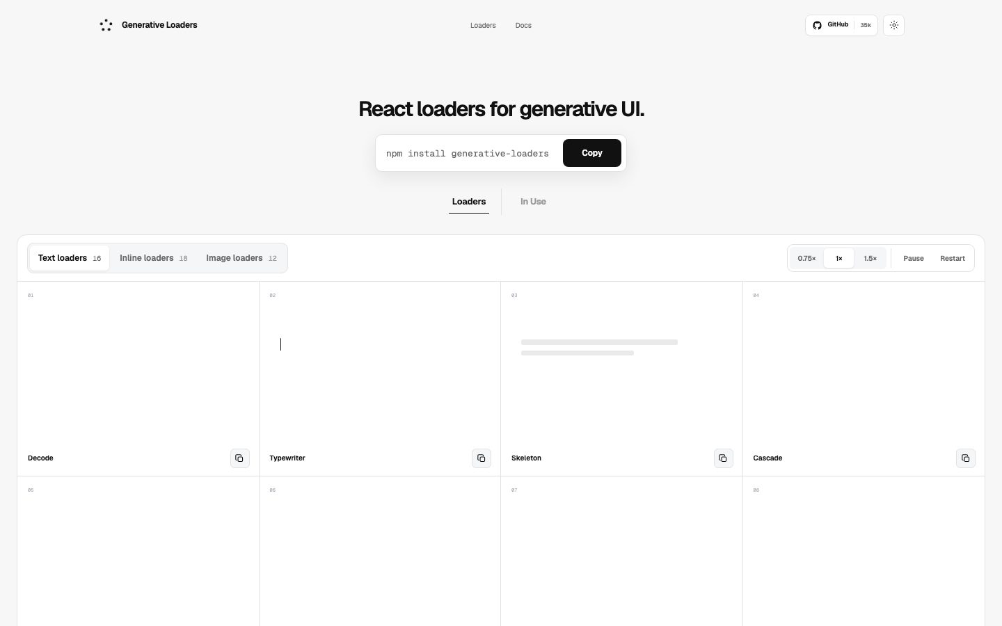 Generative Loaders