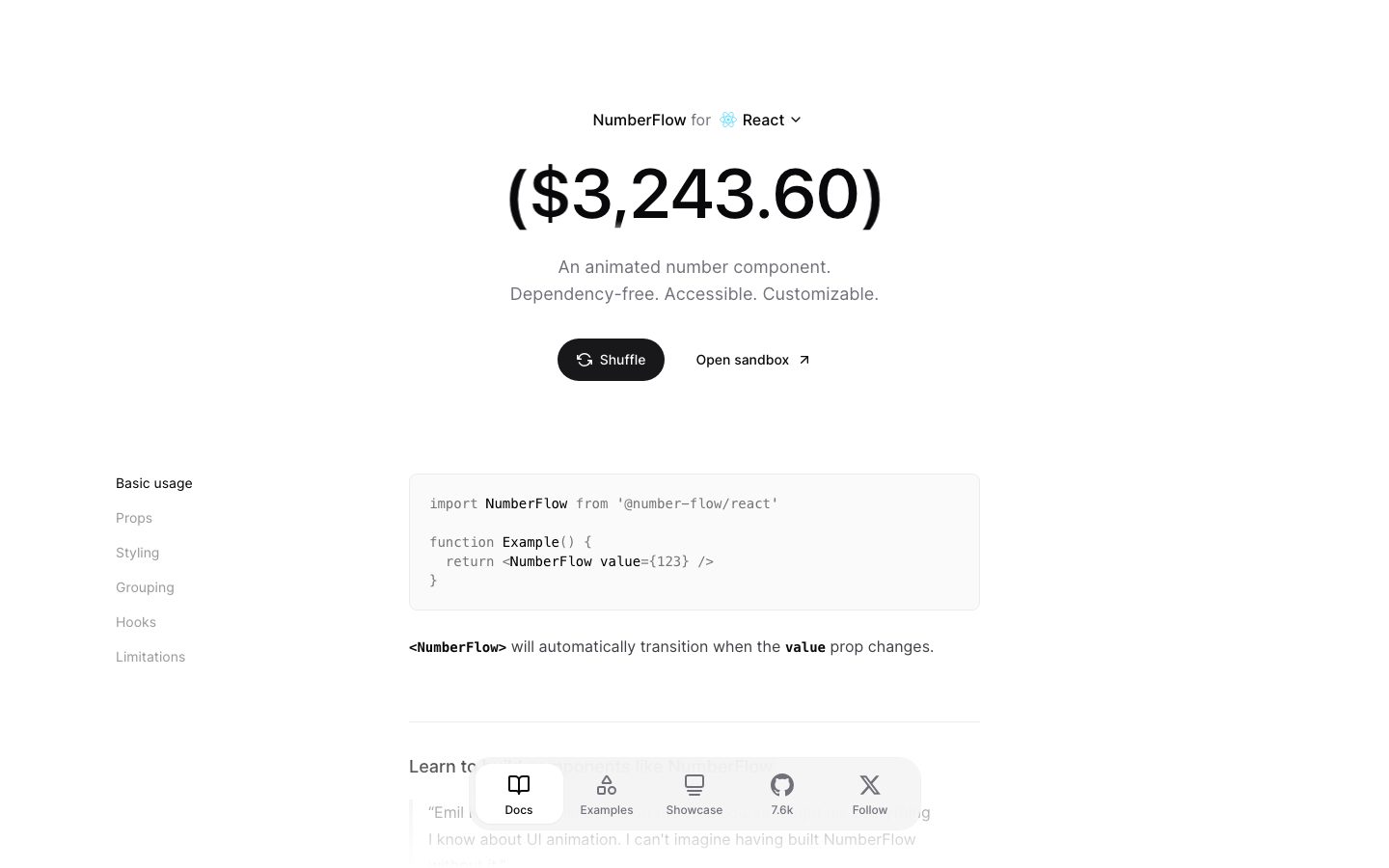 NumberFlow