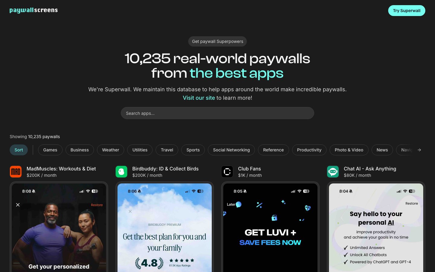 Paywall Screens